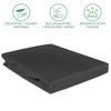 Cotton fitted sheet 90x200 smooth satin black