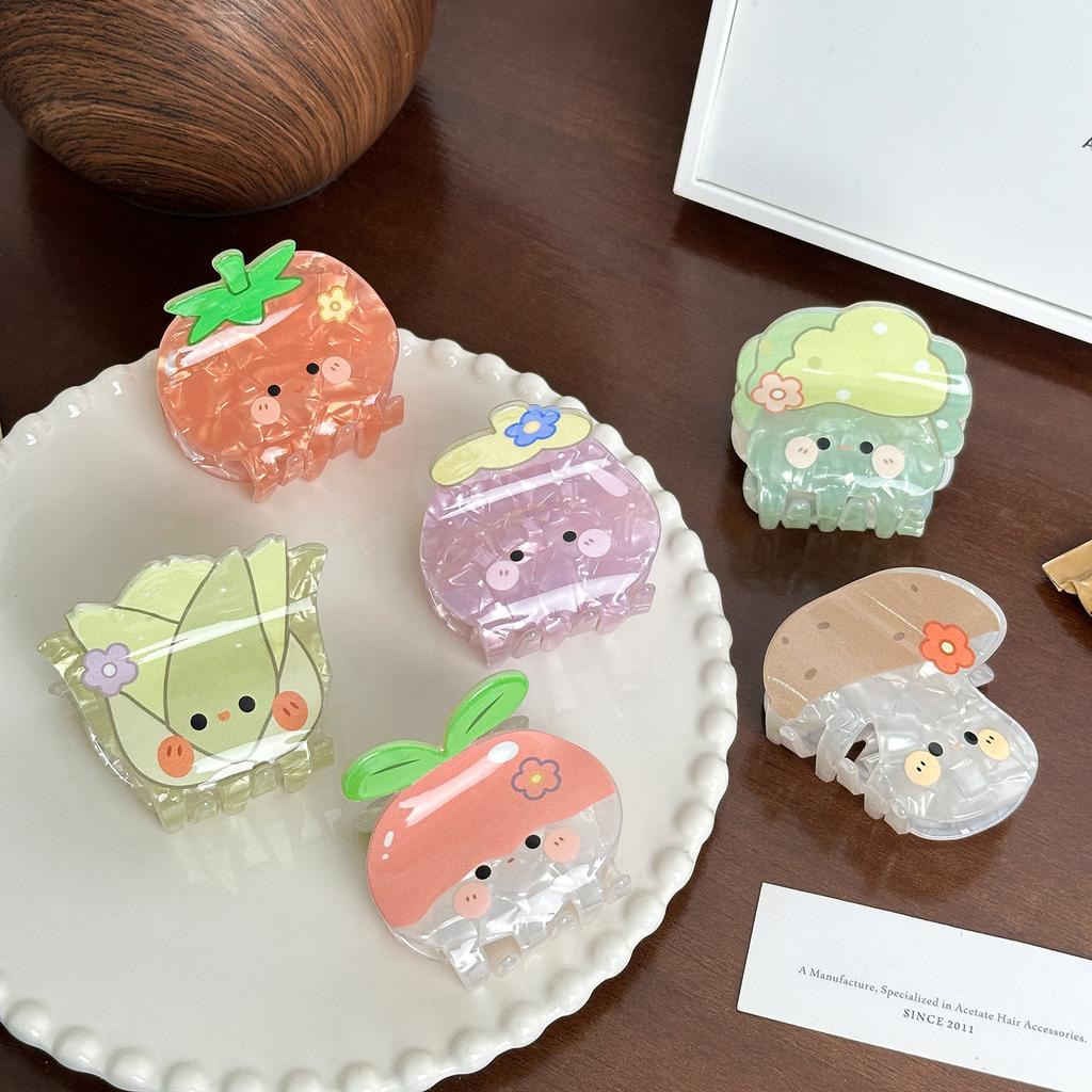 Fruit Cute Charming And Vegetable Hair Accessories Delightful Handmade Acrylic Clips Claw