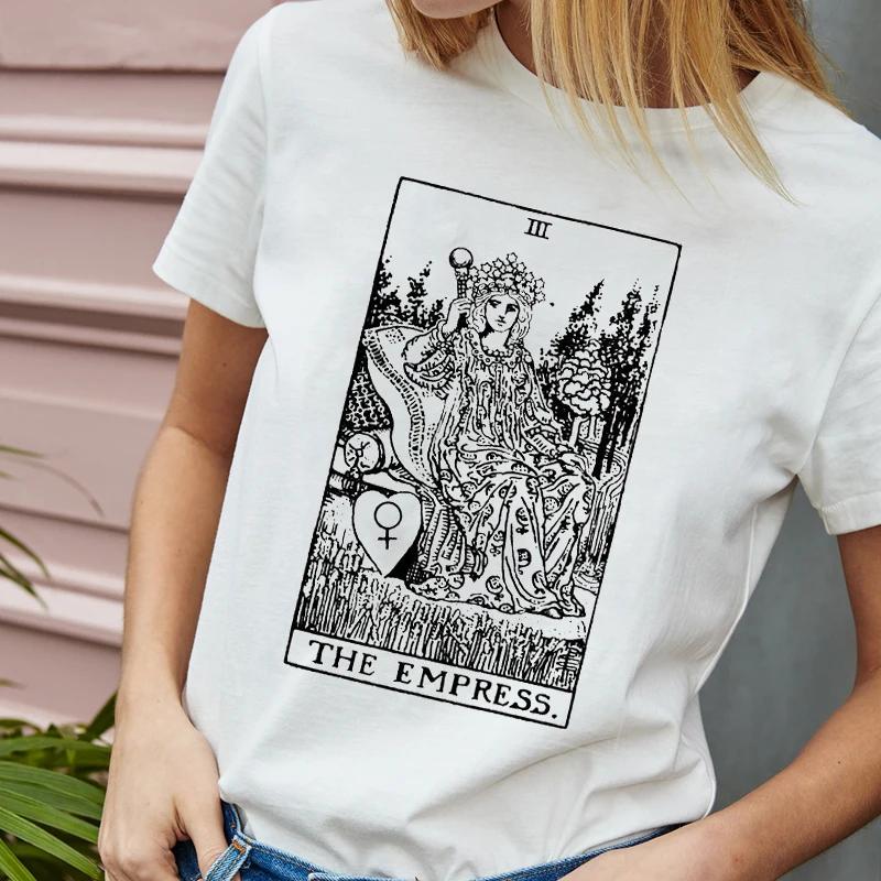 The Empress Tarot Card T Shirt Major Arcana Fortune Telling Occult T Shirt Casual Oneck Casual For Unisex Cotton Tee