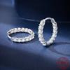 Moissanite 2mm 0.036ct Diamond Round Earring 925 Silver Earrings Wedding Daily Work Party Travel Luxurious Gift Women