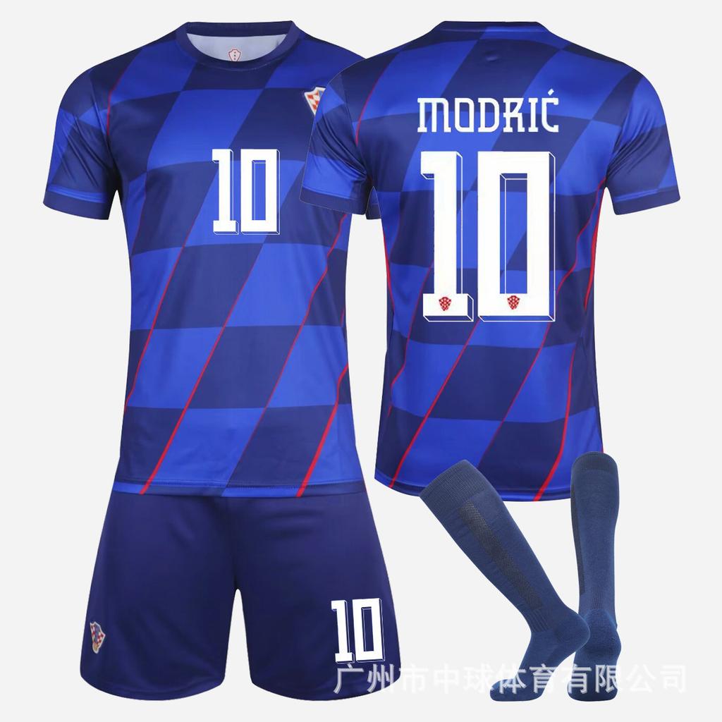 2425 Croatia Home and Away Jersey Cross-border Children's Football Jersey Set No. 10 Modric Adult Short Sleeve