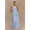 Sommer Damen Unifarben Ärmellos Rückenfrei Schlankheits Raffung Bandeau Maxi Lang Kleid, Neuankunft für Europäischen & Amerikanischen grenzüberschreitenden Handel
