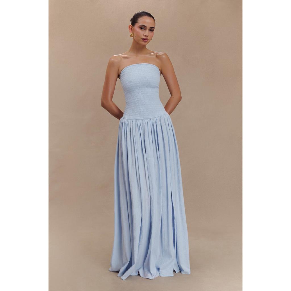 Sommer Damen Unifarben Ärmellos Rückenfrei Schlankheits Raffung Bandeau Maxi Lang Kleid, Neuankunft für Europäischen & Amerikanischen grenzüberschreitenden Handel