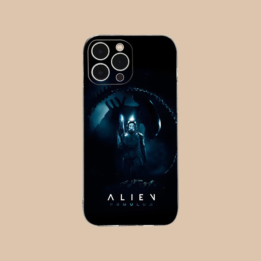 Alien Romulus Mobile Cell Phone Case for iPhone 17 16 15 14 13 12 11 X XR XS Air Pro Max Plus Mini Clear Colorful Cover Luxury