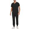 Mens' Comfortable And Casual Solid Color Short Sleeved Pants Protective Suit Set