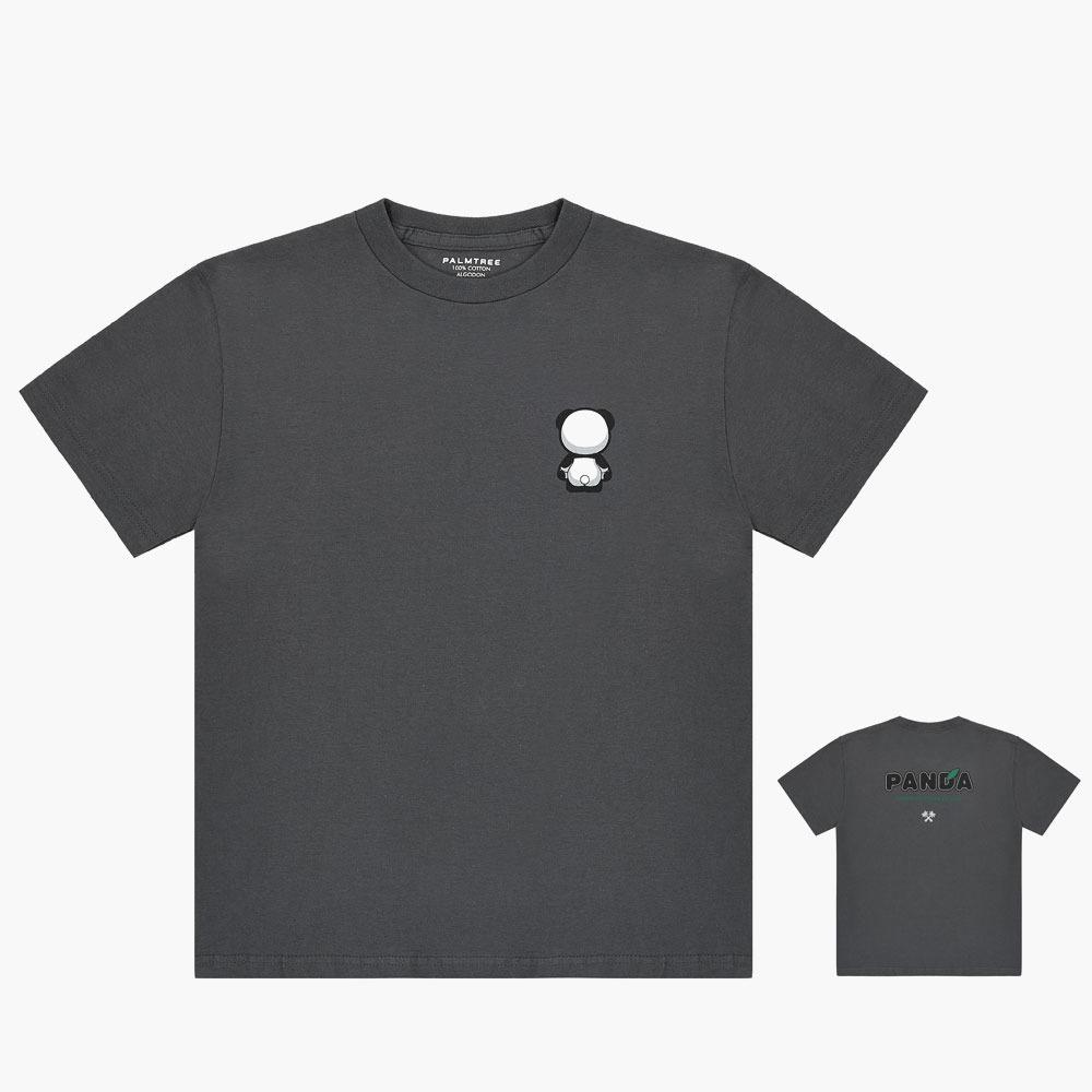 Palm Tree Golf Panda Short Sleeve T-Shirt Charcoal L