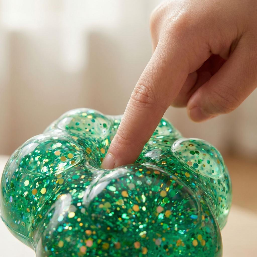 Cute  Toy With Gold Glitter And Maltose For Stress Relief.