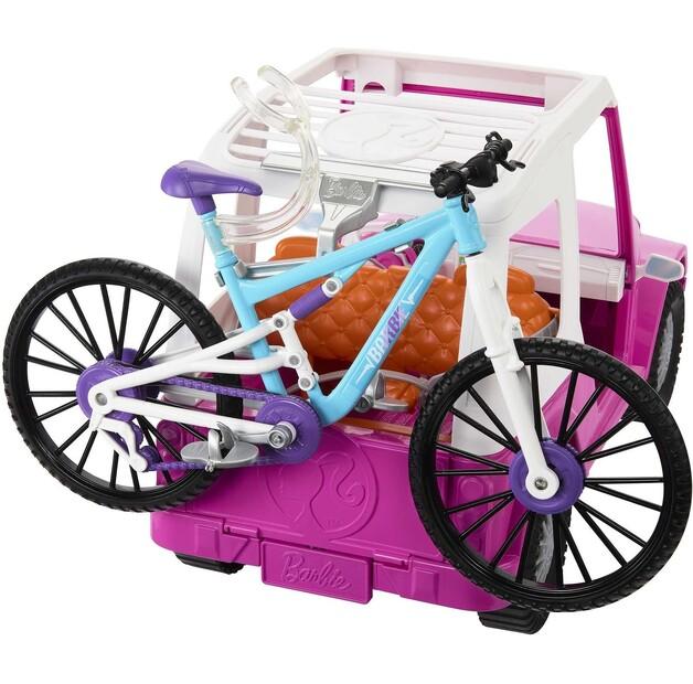 Кукла Barbie Made to Move + Auto Jeep + горный велосипед большой набор HKB06