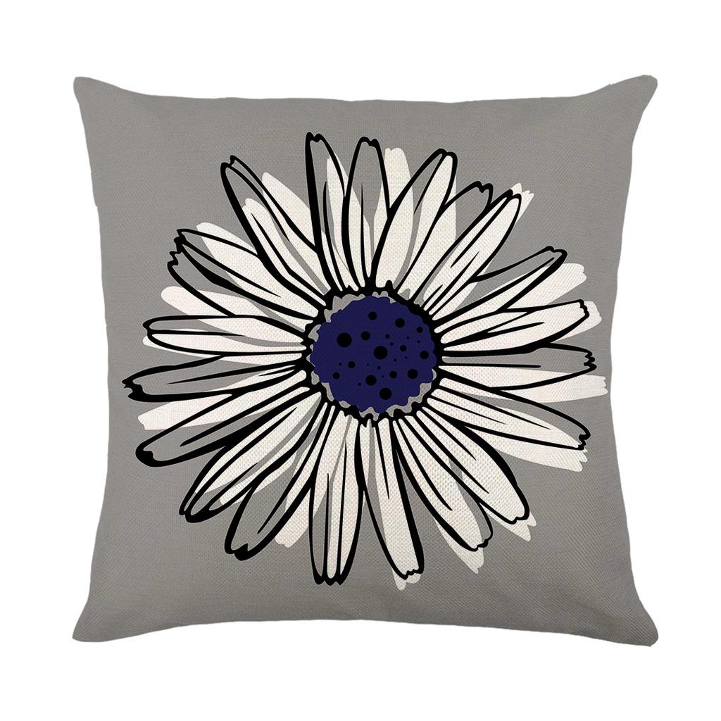 Elegant Waterproof Flower Printed Cushion Cover With Oilproof And Dustproof Features For Stylish Home Decor