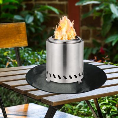 Fireplace Mat Fire Under Grill Round Table Floor Protection Rug for Backyard