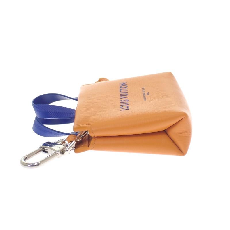 LOUIS VUITTON  M02699 Bag charm Orange/Navy leather Women