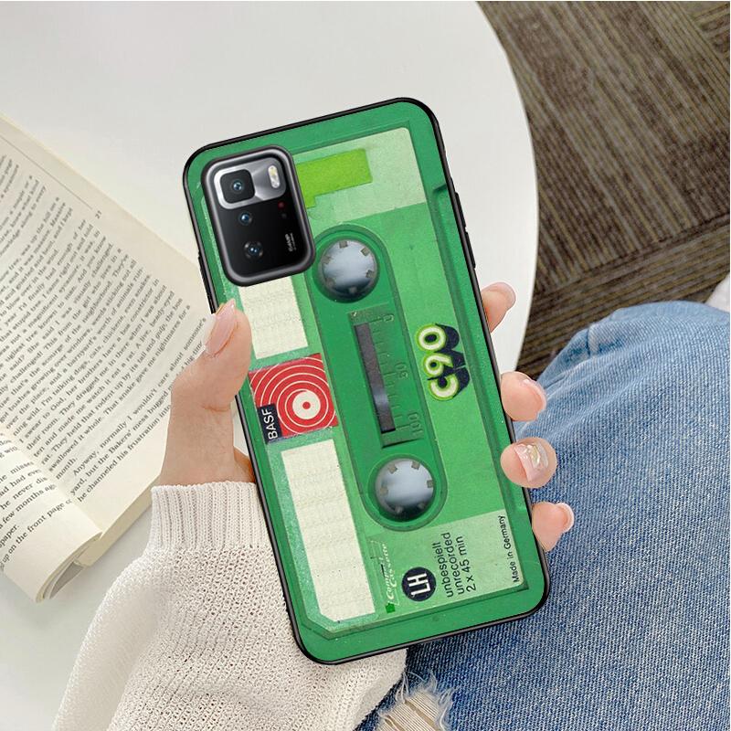 Phone Case For Xiaomi Redmi note 13 12S 12 Pro 11S 11 10 Pro 10S 12S Redmi 13 10 10C 13CClassical Cassette tape Battery Case