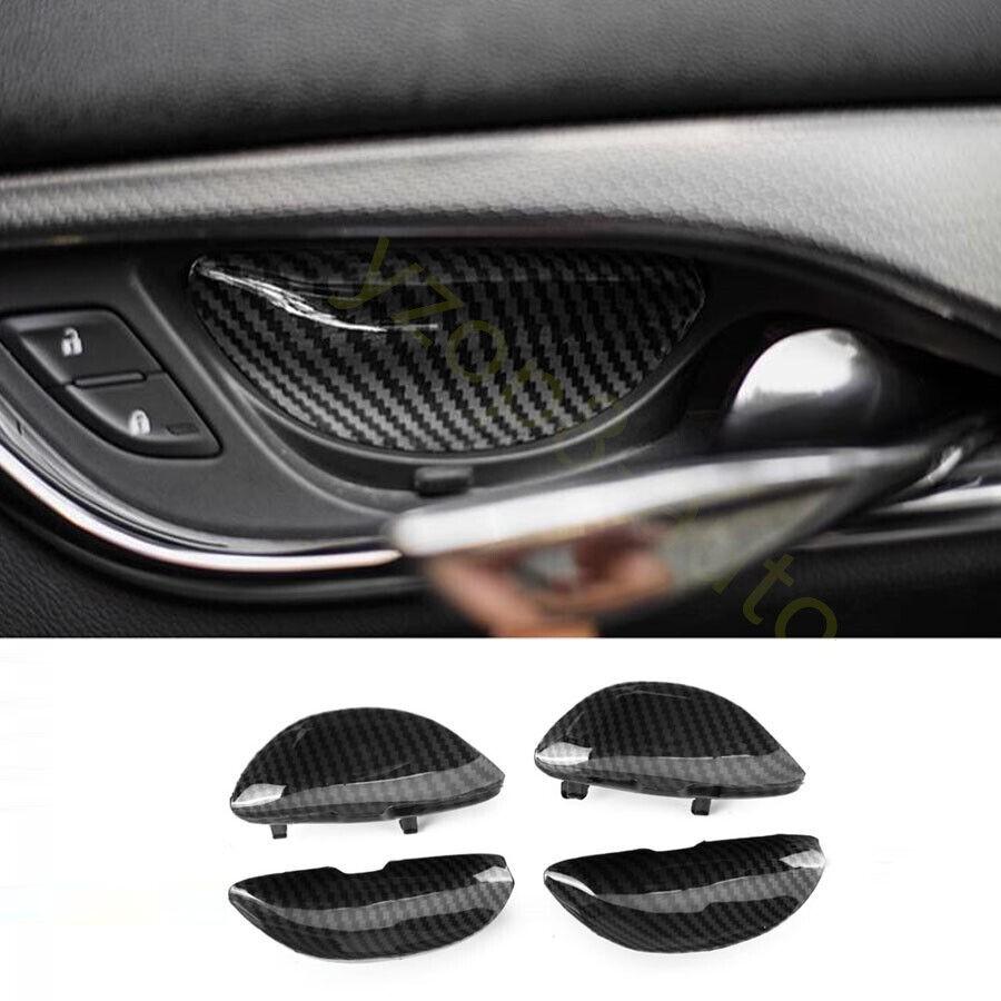 For Cadillac CT4 2020-2023 Carbon Fiber Look Inner Front Door Bowl Cover Trim