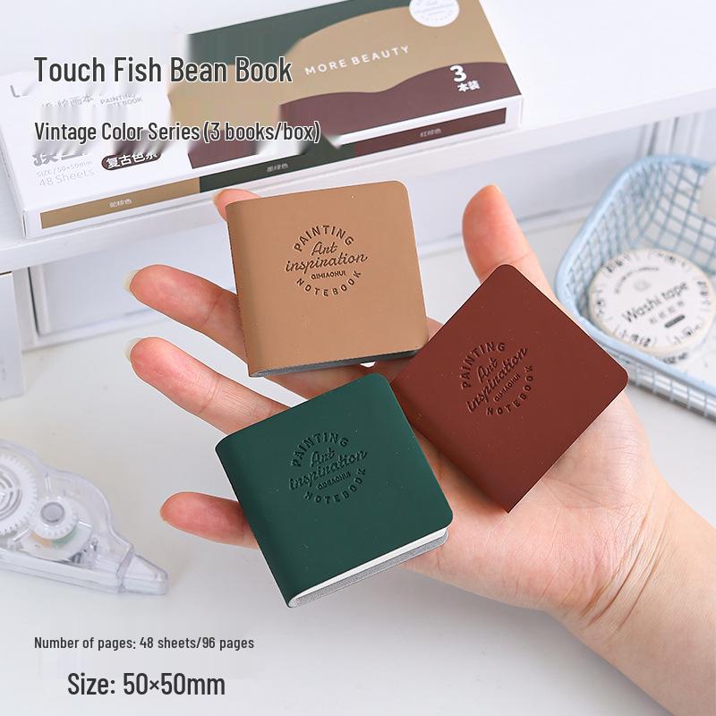 Carnet de schițe acuarelă Fructe Albastre: 300g Bumbac, Pagini Perforate, Colecție Pești, Caiet Gol