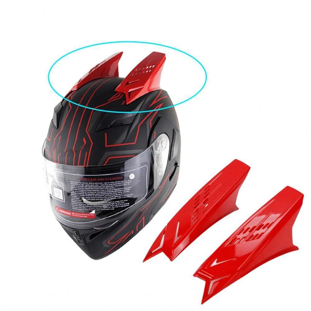 2Pcs Helmet Horns Motorcycle Modification Accessories Cool Adhesive ABS Stylish for Supplies