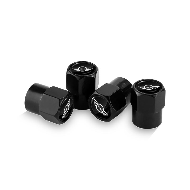 4Pcs Car Wheel Tires Bolt-in Valve Caps Badge Car Accessories For Mini Cooper One S Clubman R50 R53 R56 R60 F55 F56 R57 R58 R59