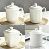 500ML, gobelet en porcelaine d'os, tasse réveil en céramique blanc pur avec couvercle, tasse à café, mug thermo pour le bureau, vaisselle en porcelaine