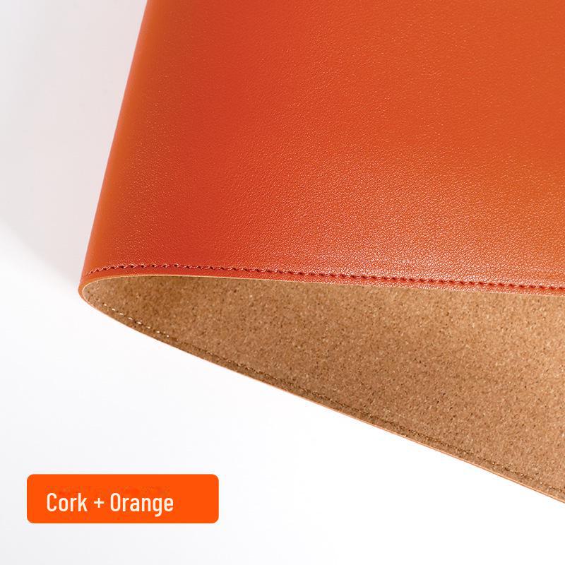 Non-Slip PU Leather Table and Bar Mats with Cork Coasters