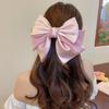 1/3 Pcs Sweet Pink Bow Hairpins Solid Color Bowknot Hair Clips Women Girls Soft Satin Barrettes Clip Wedding Hair Accessories