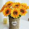 Artificial Silk Sunflower Flower Arrangement For Home Office Wedding Decor