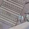 1pcs 5D Diamond White Lace Bow Nail Art Stickers Pearl Rhinestones Nail Decoration Adhesive Decals Slider DIY Accessory