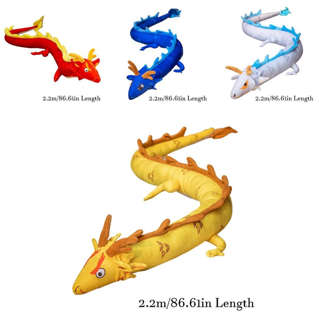 Chinese Dragon Plush Toy Pillow 5 Colors Available, Huge 4m Size