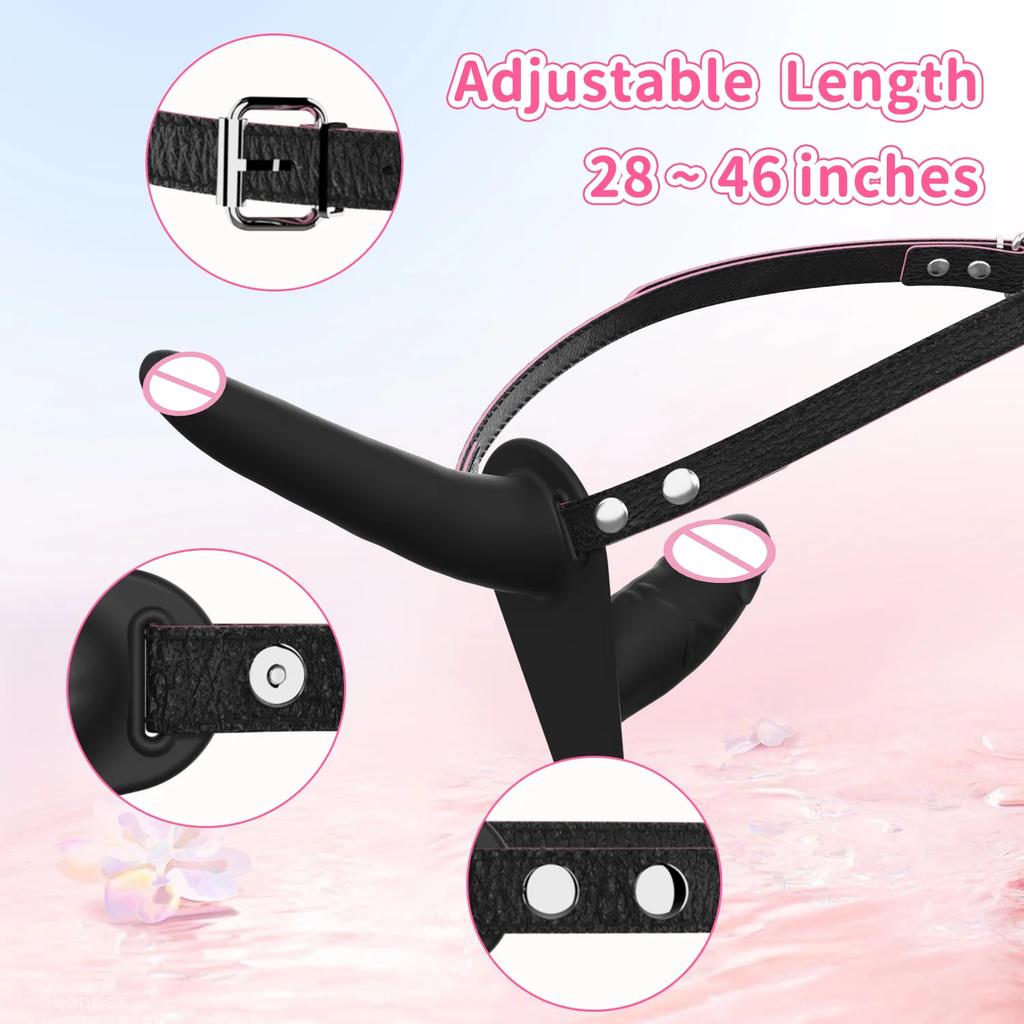 Strap On Wearable Double Penetration Cock G-Spot Dildo Panties for Lesbian Anus Vagina Massager Couples Sex Toys Adult Products