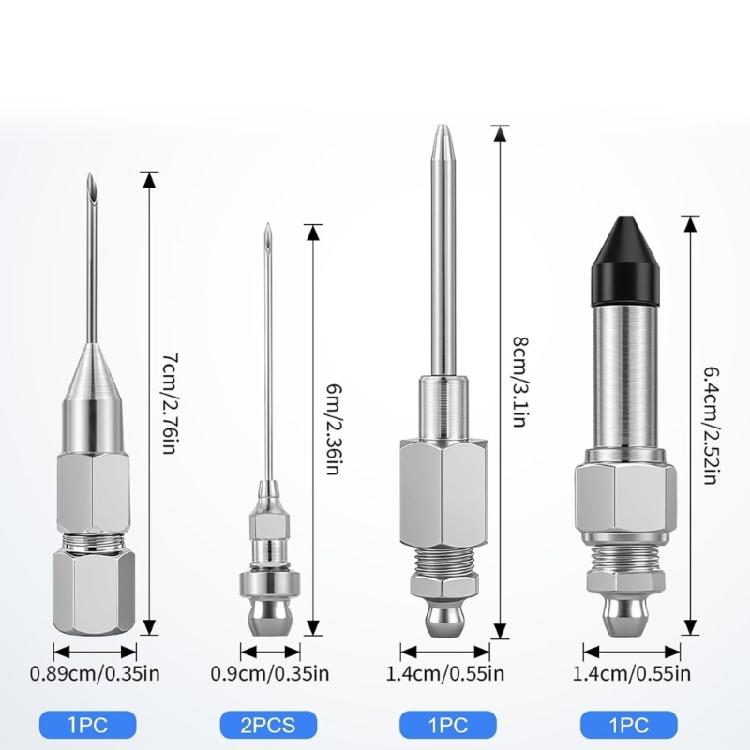 Industrial Grease Needle Coupler High Pressure Needle Grease Nozzle for Precise Lubrication In Narrow Engine