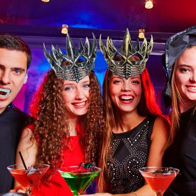 Koningin der Duisternis Hoofdband Volwassene Goth Hoofddeksel voor Middeleeuws Halloweenfeest Maskerade Podium