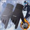 Winter Waterproof Cycling Gloves Outdoor Sports Touch Screen Fleece Gloves Non-Slip Warm Safety Protection