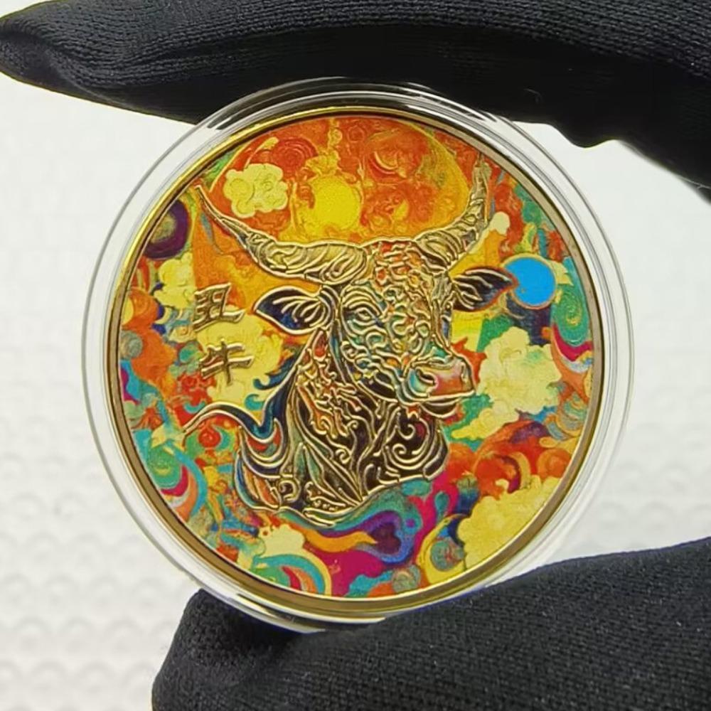 Colorful Zodiac Commemorative Medals, 12 pieces, Cartoon Zodiac Coins, Small Gifts, Random Gifts, Christmas gift, Stocking stuffers