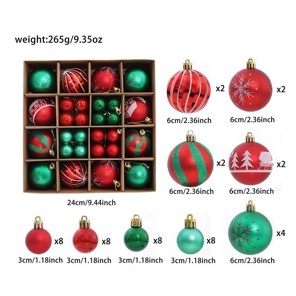 Creative Painted Electroplated Christmas Ball Ornaments with Gift Box