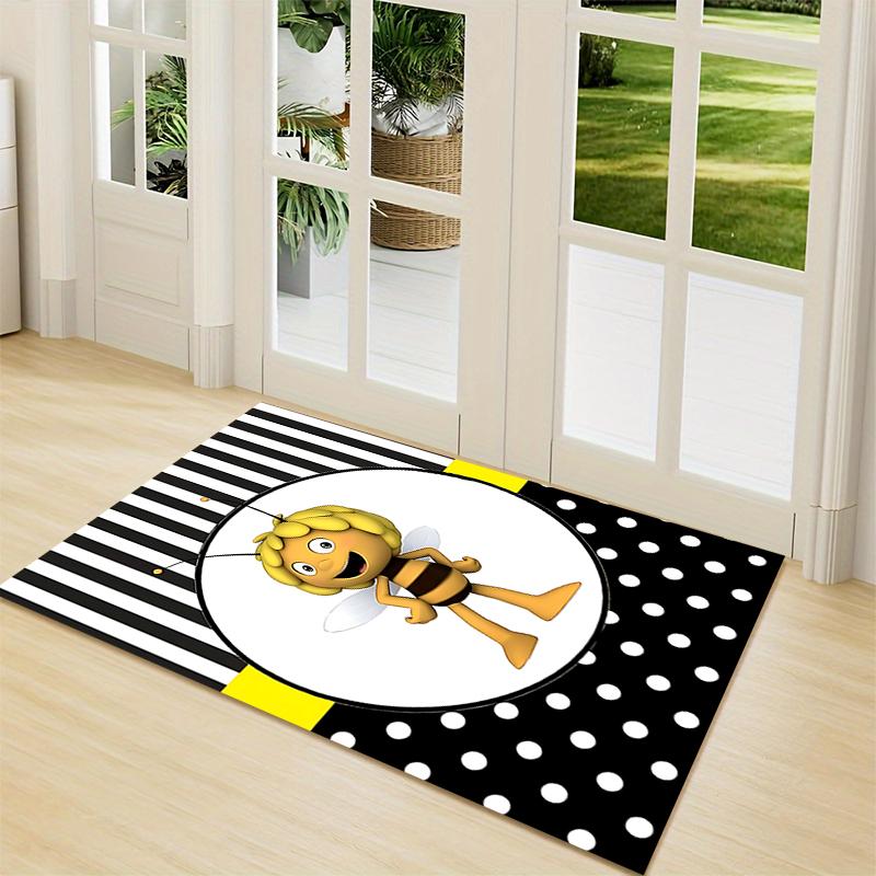 1Pc Bee Garden Carpet Rug Customizable Soft Washable Antislip Home Living Room Sofa Mats Personalized Rug 09173