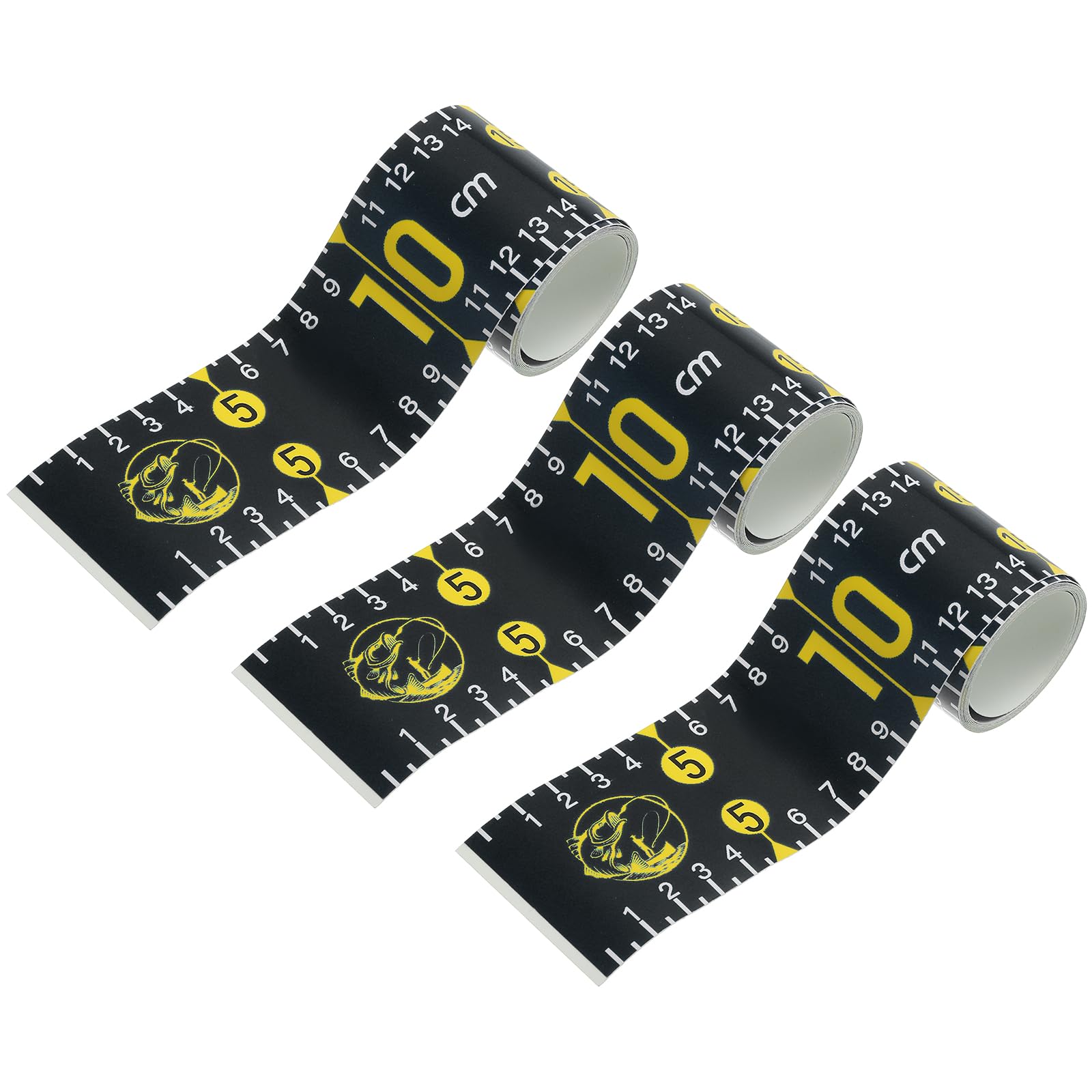 

PATIKIL Waterproof Adhesive Fish Fish Measuring Tape Sticker for Fishing and Black 3-Pack 51 Ruler, Boats, Kayaks, Workbenches, чорний