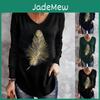 Size Shirt Plus T Print Vintage Cartoon 3d Tees Long Sleeve Loose Top Women Autumn V Neck Tshirts