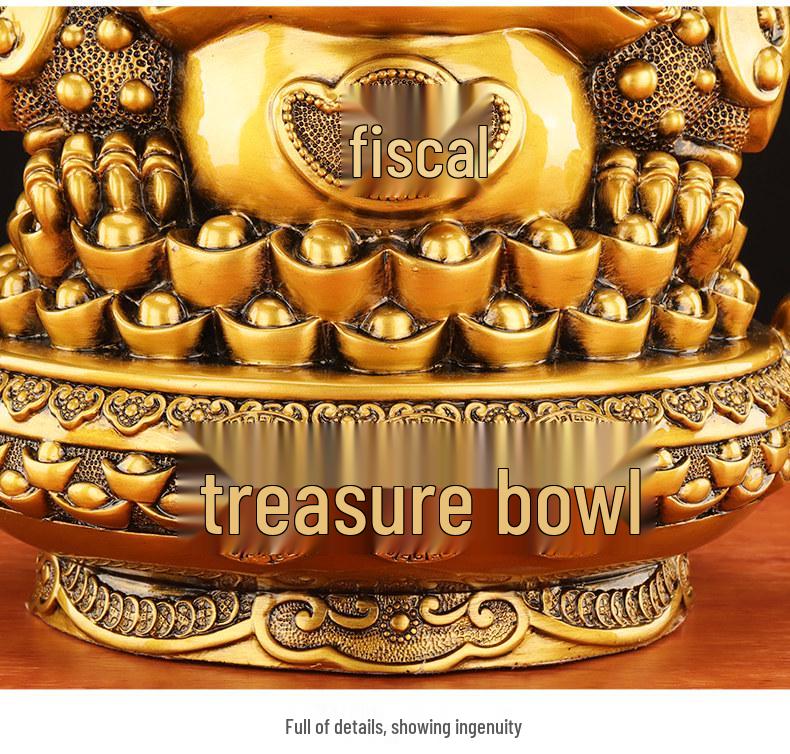 Golden Toad Treasure Bowl - Money-Attracting Decor for Home or Office
