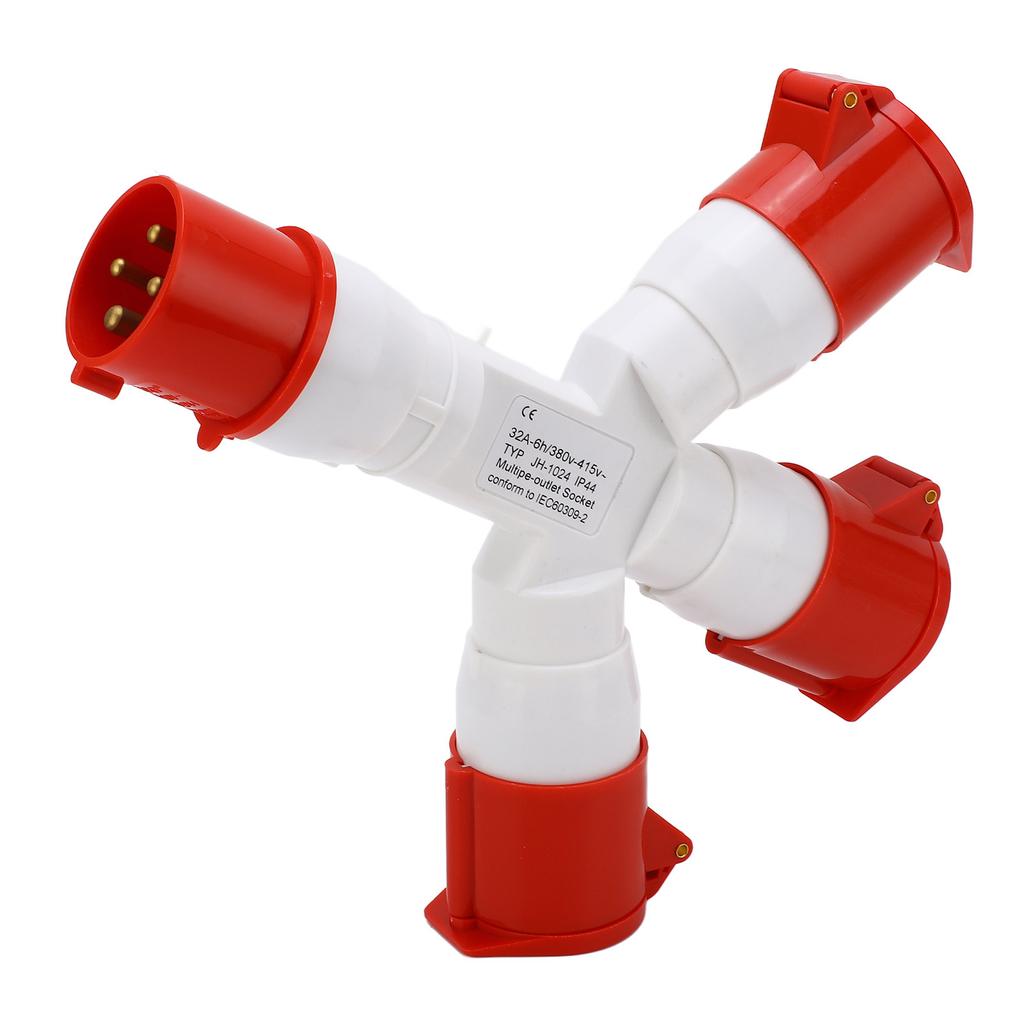 Industrial Plug IP44 Waterproof 1 in 3 Out 4 Pin Multi Sockets Explosion Proof Power Electrical