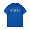 100% Cotton Men's Crew Neck Short Sleeve T-Shirt, Dream Big Start Small Inspirational Slogan Print Casual Breathable Soft Tee for Daily Street Wear