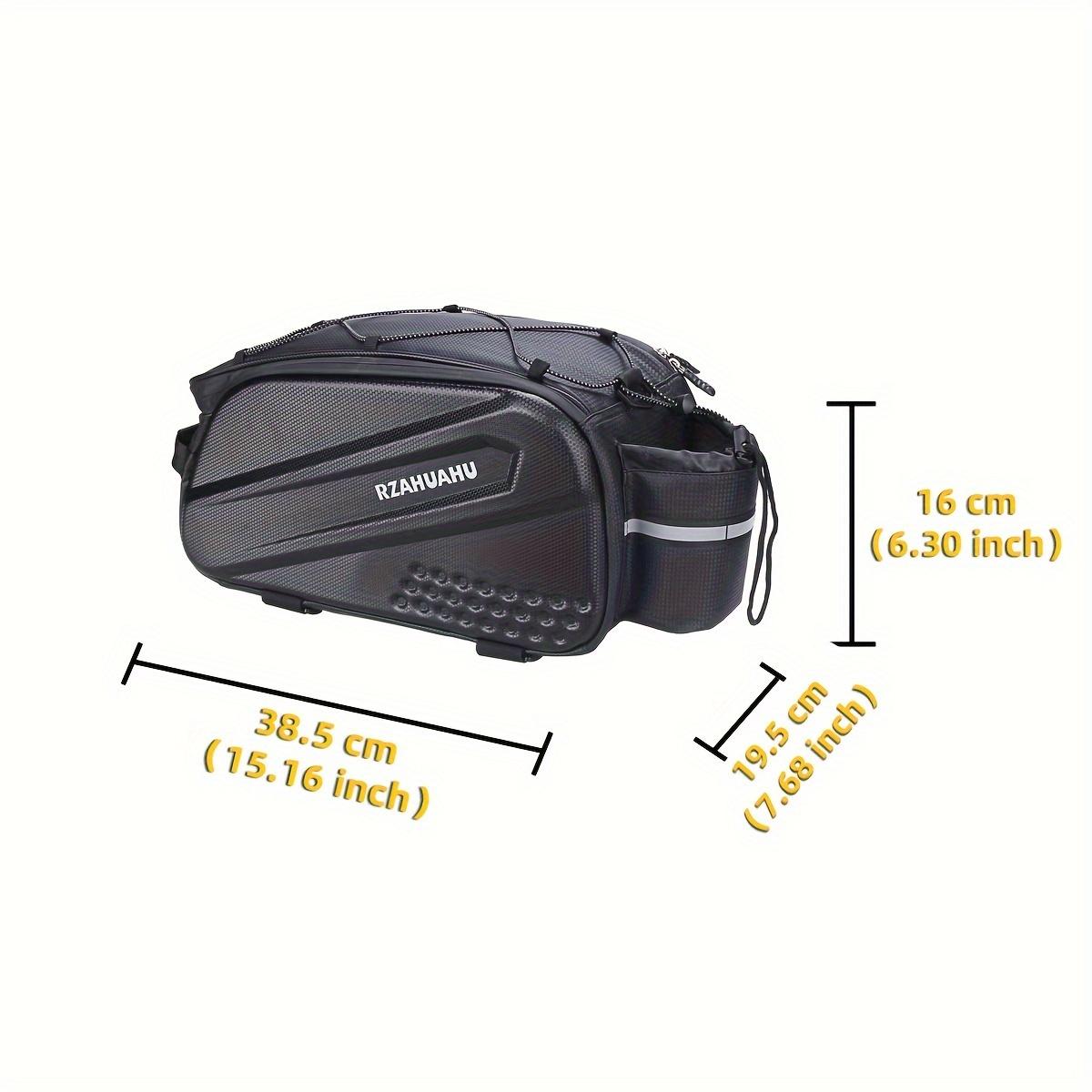 

1 шт. прочная жесткая сумка для заднего багажника горного велосипеда - вместительная сумка для хранения - водонепроницаемый багажник для приключений на открытом воздухе чёрный