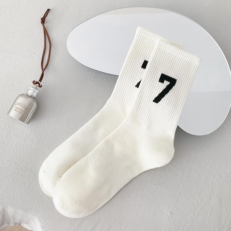 

Хлопковые носки 1977 года, модные мужские спортивные носки унисекс, весенние однотонные повседневные женские носки с номером, новые EUR36-43