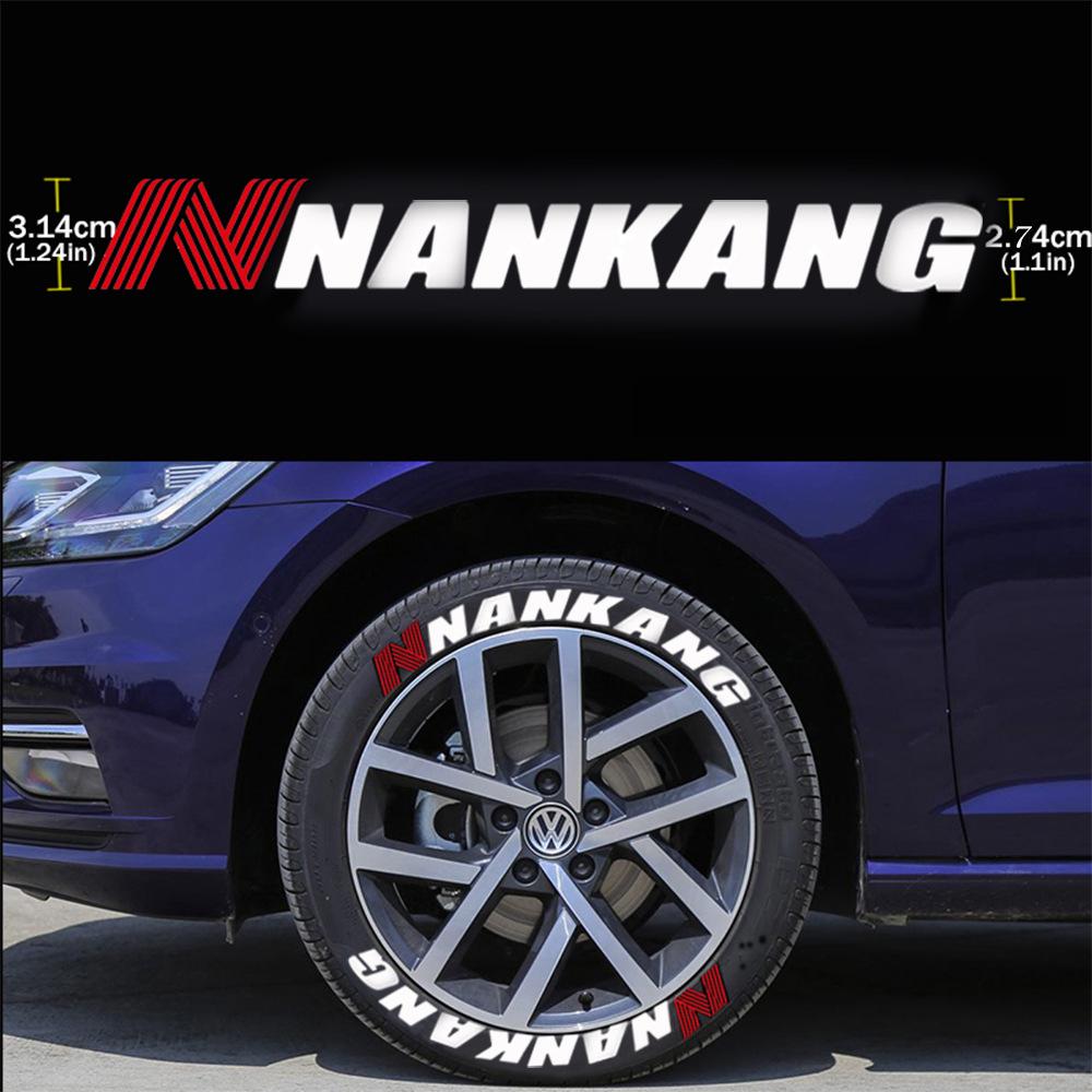 3D Multicolor Car Tire Letter Stickers - PVC Material