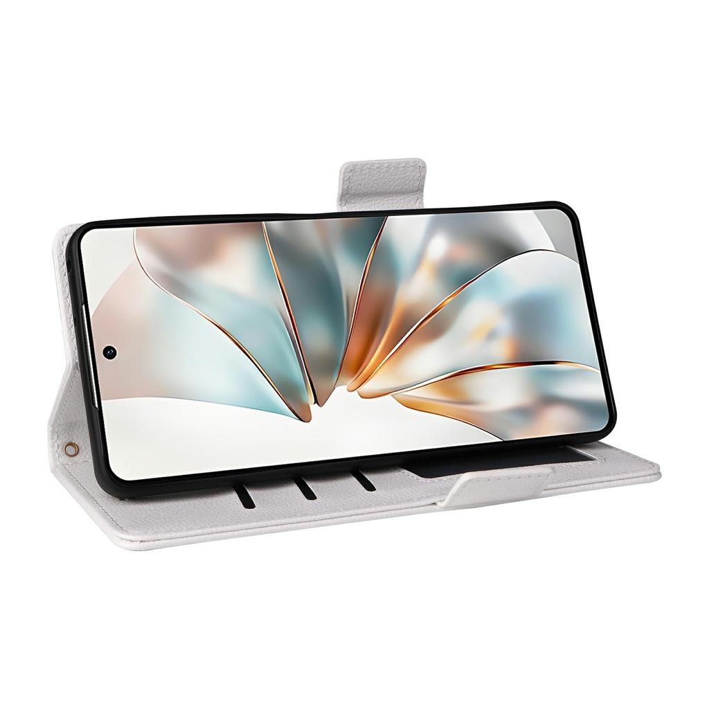 For ZTE nubia Z60S Pro 5G Case with Wrist Strap Litchi Texture PU Leather Wallet Phone Cover