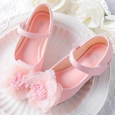 2024 Spring and Autumn Girls' Leather Ballet Flats: Soft, Flat Princess Shoes for Little Girls