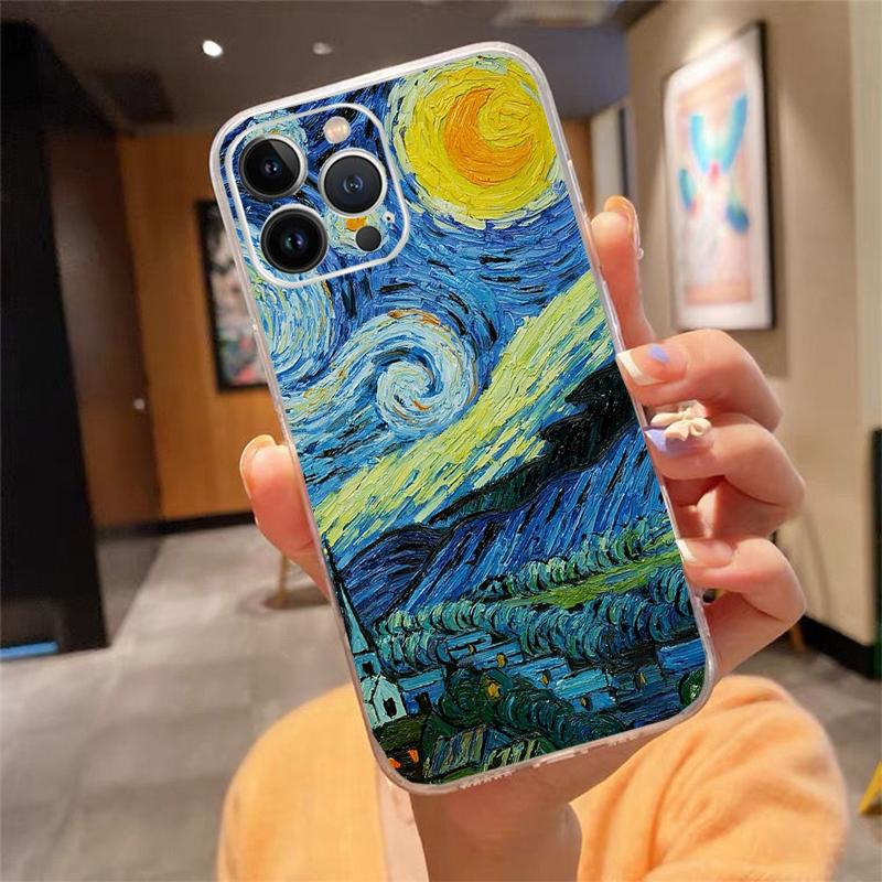 

Phone Case For iphone 17 Air 17 Pro Max 16 15 14 13 Pro Max 15 16 Pro 15Plus Van gogh Starry Night iphone 13
