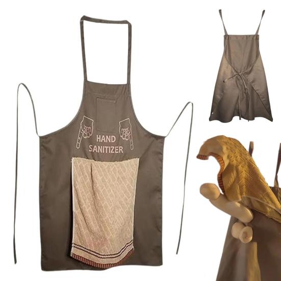 Men Chef Prank Apron with Surprise Pocket Adjustable Straps Kitchen Apron Fun White Elephant Gift for BBQ