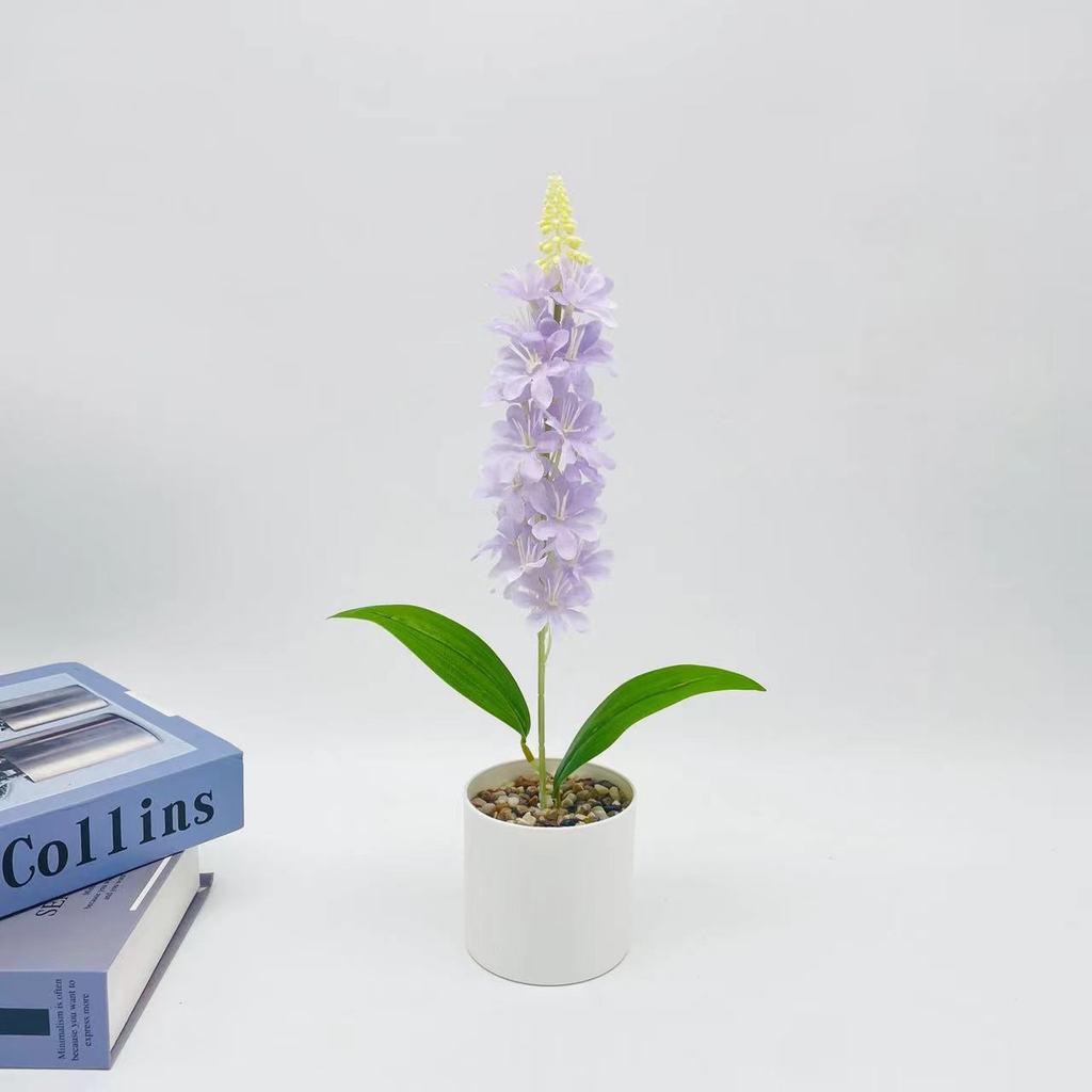Hyacinth Plant Simulation Pot With Plastic And Silk Material For Home Wedding And Photography Uses