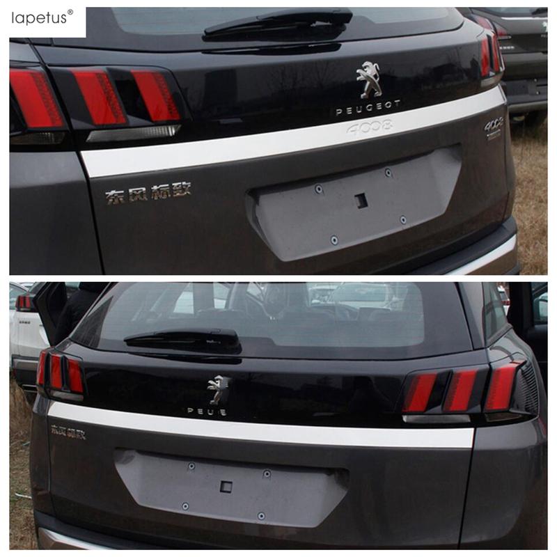 Rear Tail Door Lid Molding Strip Decoration Cover Trim Stainless Steel Accessories Exterior For Peugeot 3008 3008GT 2017 -