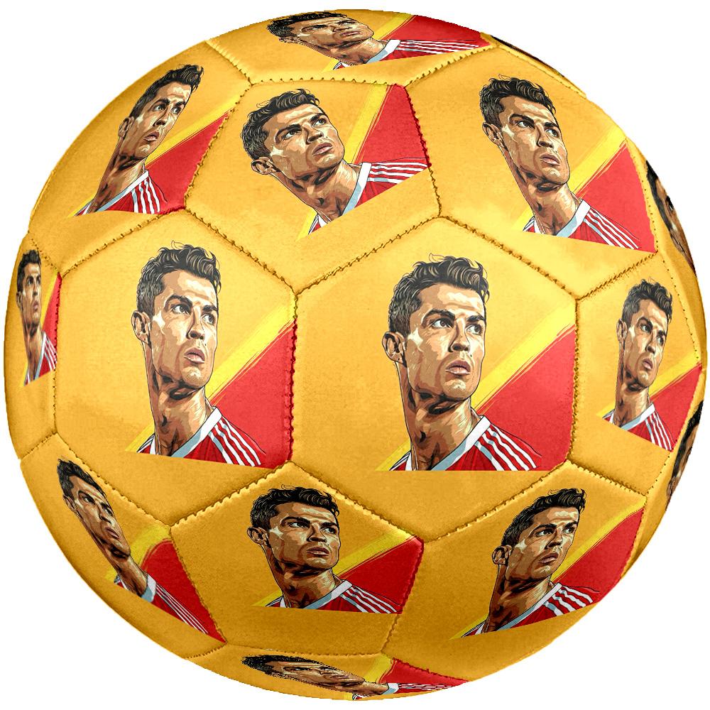 Cristiano Ronaldo Pallone da Calcio Misura 5 Cucito a Macchina Universale per Interni/Esterni Collezione Sorpresa Regalo Compleanno/Natale Matrimonio Festa