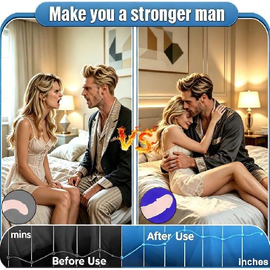 7 Men's Silicone Ring Set and Sleeve for Erection Enhancement, Soft and Elastic Male Sex Toy,Adult Toys for Couples' pleasure(Black and Blue)
