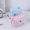 Cute Polyester Cosmetic Pouch With Butterfly Design For Travel And Daily Use